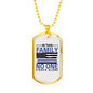No One Fights Alone Necklace Stainless Steel or 18k Gold Dog Tag 24" Ball Chain-Express Your Love Gifts