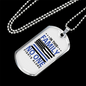 No One Fights Alone Necklace Stainless Steel or 18k Gold Dog Tag 24" Ball Chain-Express Your Love Gifts
