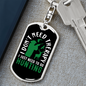No Theraphy Hunting Only Keychain Stainless Steel or 18k Gold Dog Tag Keyring-Express Your Love Gifts