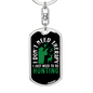 No Theraphy Hunting Only Keychain Stainless Steel or 18k Gold Dog Tag Keyring-Express Your Love Gifts