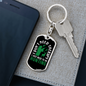 No Theraphy Hunting Only Keychain Stainless Steel or 18k Gold Dog Tag Keyring-Express Your Love Gifts