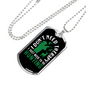 No Theraphy Hunting Only Necklace Stainless Steel or 18k Gold Dog Tag 24" Chain-Express Your Love Gifts