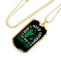 No Theraphy Hunting Only Necklace Stainless Steel or 18k Gold Dog Tag 24" Chain-Express Your Love Gifts