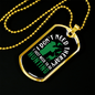No Theraphy Hunting Only Necklace Stainless Steel or 18k Gold Dog Tag 24" Chain-Express Your Love Gifts