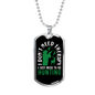 No Theraphy Hunting Only Necklace Stainless Steel or 18k Gold Dog Tag 24" Chain-Express Your Love Gifts