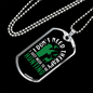 No Theraphy Hunting Only Necklace Stainless Steel or 18k Gold Dog Tag 24" Chain-Express Your Love Gifts
