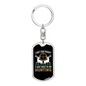 No Theraphy Only Hunter'S Keychain Gift Stainless Steel or 18k Gold Dog Tag Keyring-Express Your Love Gifts