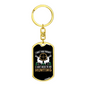 No Theraphy Only Hunter'S Keychain Gift Stainless Steel or 18k Gold Dog Tag Keyring-Express Your Love Gifts