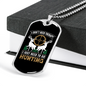 No Theraphy Only Hunting Necklace Stainless Steel or 18k Gold Dog Tag 24" Chain-Express Your Love Gifts