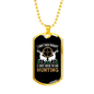 No Theraphy Only Hunting Necklace Stainless Steel or 18k Gold Dog Tag 24" Chain-Express Your Love Gifts