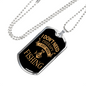 No Threpahy Fishing Only Necklace Stainless Steel or 18k Gold Dog Tag 24" Chain-Express Your Love Gifts
