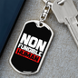 Non Fungible Human Crypto Keychain Stainless Steel or 18k Gold Dog Tag Keyring-Express Your Love Gifts