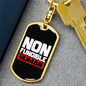 Non Fungible Human Crypto Keychain Stainless Steel or 18k Gold Dog Tag Keyring-Express Your Love Gifts