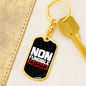 Non Fungible Human Crypto Keychain Stainless Steel or 18k Gold Dog Tag Keyring-Express Your Love Gifts