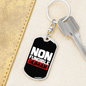 Non Fungible Human Crypto Keychain Stainless Steel or 18k Gold Dog Tag Keyring-Express Your Love Gifts