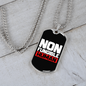 Non Fungible Human Crypto Necklace Stainless Steel or 18k Gold Dog Tag 24" Chain-Express Your Love Gifts