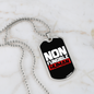Non Fungible Human Crypto Necklace Stainless Steel or 18k Gold Dog Tag 24" Chain-Express Your Love Gifts