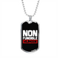 Non Fungible Human Crypto Necklace Stainless Steel or 18k Gold Dog Tag 24" Chain-Express Your Love Gifts