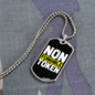 Non Fungible Token Crypto Necklace Stainless Steel or 18k Gold Dog Tag 24" Chain-Express Your Love Gifts