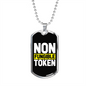 Non Fungible Token Crypto Necklace Stainless Steel or 18k Gold Dog Tag 24" Chain-Express Your Love Gifts