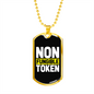 Non Fungible Token Crypto Necklace Stainless Steel or 18k Gold Dog Tag 24" Chain-Express Your Love Gifts