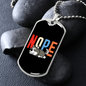Nope Necklace Stainless Steel or 18k Gold Dog Tag 24" Chain-Express Your Love Gifts