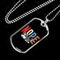 Nope Necklace Stainless Steel or 18k Gold Dog Tag 24" Chain-Express Your Love Gifts
