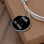 Nope Not Today Cat Bracelet Stainless Steel or 18k Gold Circle Bangle-Express Your Love Gifts