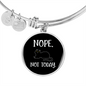Nope Not Today Cat Bracelet Stainless Steel or 18k Gold Circle Bangle-Express Your Love Gifts