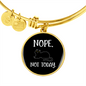 Nope Not Today Cat Bracelet Stainless Steel or 18k Gold Circle Bangle-Express Your Love Gifts
