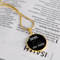 Nope Not Today Cat Circle Necklace Stainless Steel or 18k Gold 18-22"-Express Your Love Gifts
