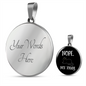 Nope Not Today Cat Circle Necklace Stainless Steel or 18k Gold 18-22"-Express Your Love Gifts