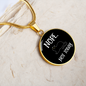 Nope Not Today Cat Circle Necklace Stainless Steel or 18k Gold 18-22"-Express Your Love Gifts