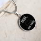 Nope Not Today Cat Circle Necklace Stainless Steel or 18k Gold 18-22"-Express Your Love Gifts