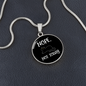 Nope Not Today Cat Circle Necklace Stainless Steel or 18k Gold 18-22"-Express Your Love Gifts