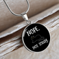 Nope Not Today Cat Circle Necklace Stainless Steel or 18k Gold 18-22"-Express Your Love Gifts