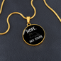 Nope Not Today Cat Circle Necklace Stainless Steel or 18k Gold 18-22"-Express Your Love Gifts