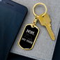Nope Not Today Cat Keychain Stainless Steel or 18k Gold Dog Tag Keyring-Express Your Love Gifts