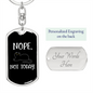 Nope Not Today Cat Keychain Stainless Steel or 18k Gold Dog Tag Keyring-Express Your Love Gifts