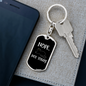 Nope Not Today Cat Keychain Stainless Steel or 18k Gold Dog Tag Keyring-Express Your Love Gifts