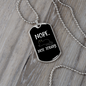 Nope Not Today Cat Necklace Stainless Steel or 18k Gold Dog Tag 24" Chain-Express Your Love Gifts