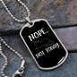 Nope Not Today Cat Necklace Stainless Steel or 18k Gold Dog Tag 24" Chain-Express Your Love Gifts