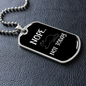 Nope Not Today Cat Necklace Stainless Steel or 18k Gold Dog Tag 24" Chain-Express Your Love Gifts