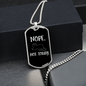 Nope Not Today Cat Necklace Stainless Steel or 18k Gold Dog Tag 24" Chain-Express Your Love Gifts