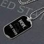 Nope Not Today Cat Necklace Stainless Steel or 18k Gold Dog Tag 24" Chain-Express Your Love Gifts