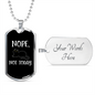 Nope Not Today Cat Necklace Stainless Steel or 18k Gold Dog Tag 24" Chain-Express Your Love Gifts