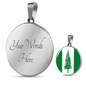 Norfolk Island Flag Necklace Circle Pendant Stainless Steel or 18k Gold 18-22"-Express Your Love Gifts