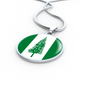 Norfolk Island Flag Necklace Circle Pendant Stainless Steel or 18k Gold 18-22"-Express Your Love Gifts