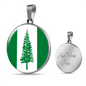 Norfolk Island Flag Necklace Circle Pendant Stainless Steel or 18k Gold 18-22"-Express Your Love Gifts