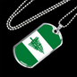 Norfolk Island Flag Necklace Stainless Steel or 18k Gold Dog Tag 24" Chain-Express Your Love Gifts
